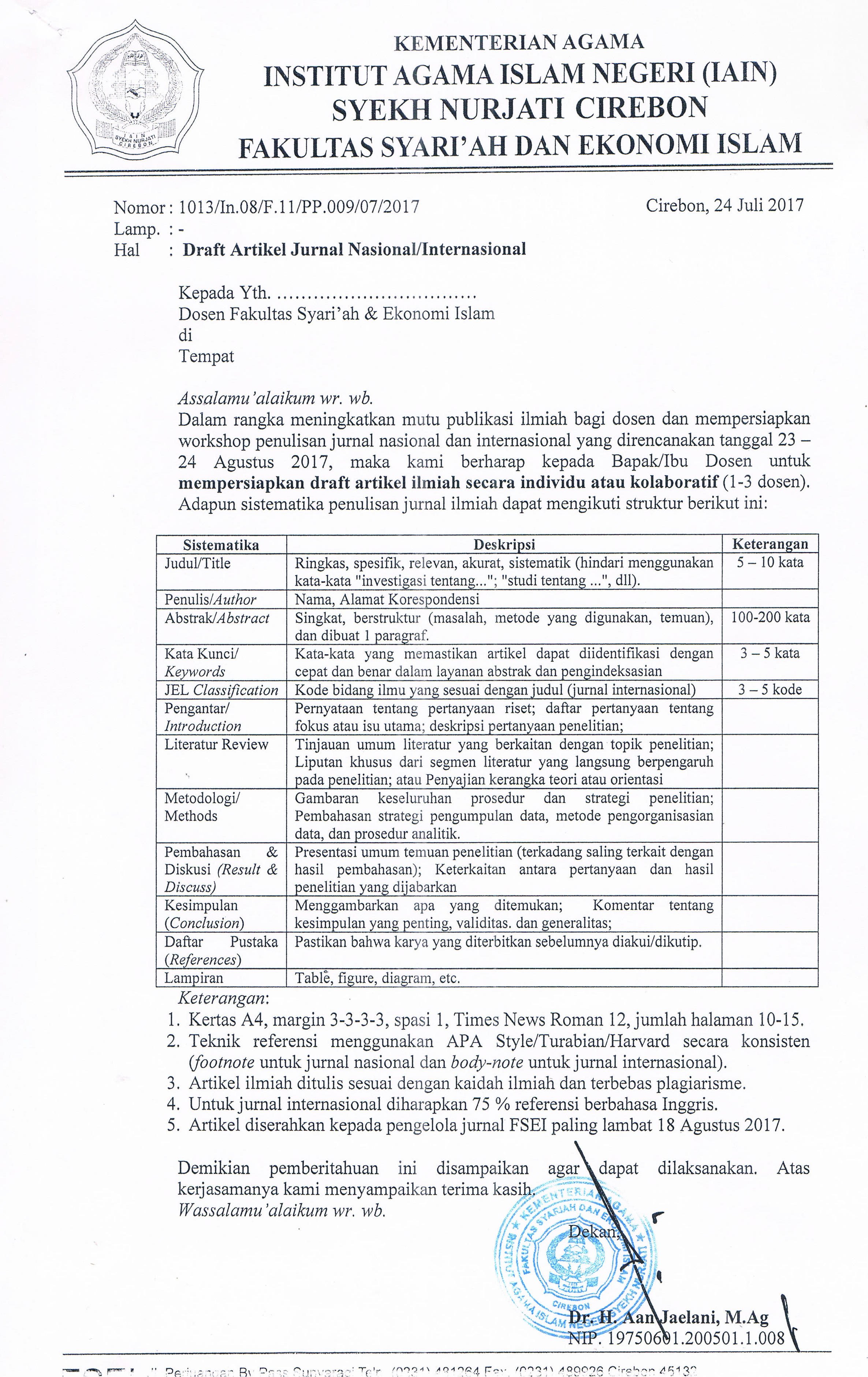 Draft Artikel Jurnal Nasional dan Internasional