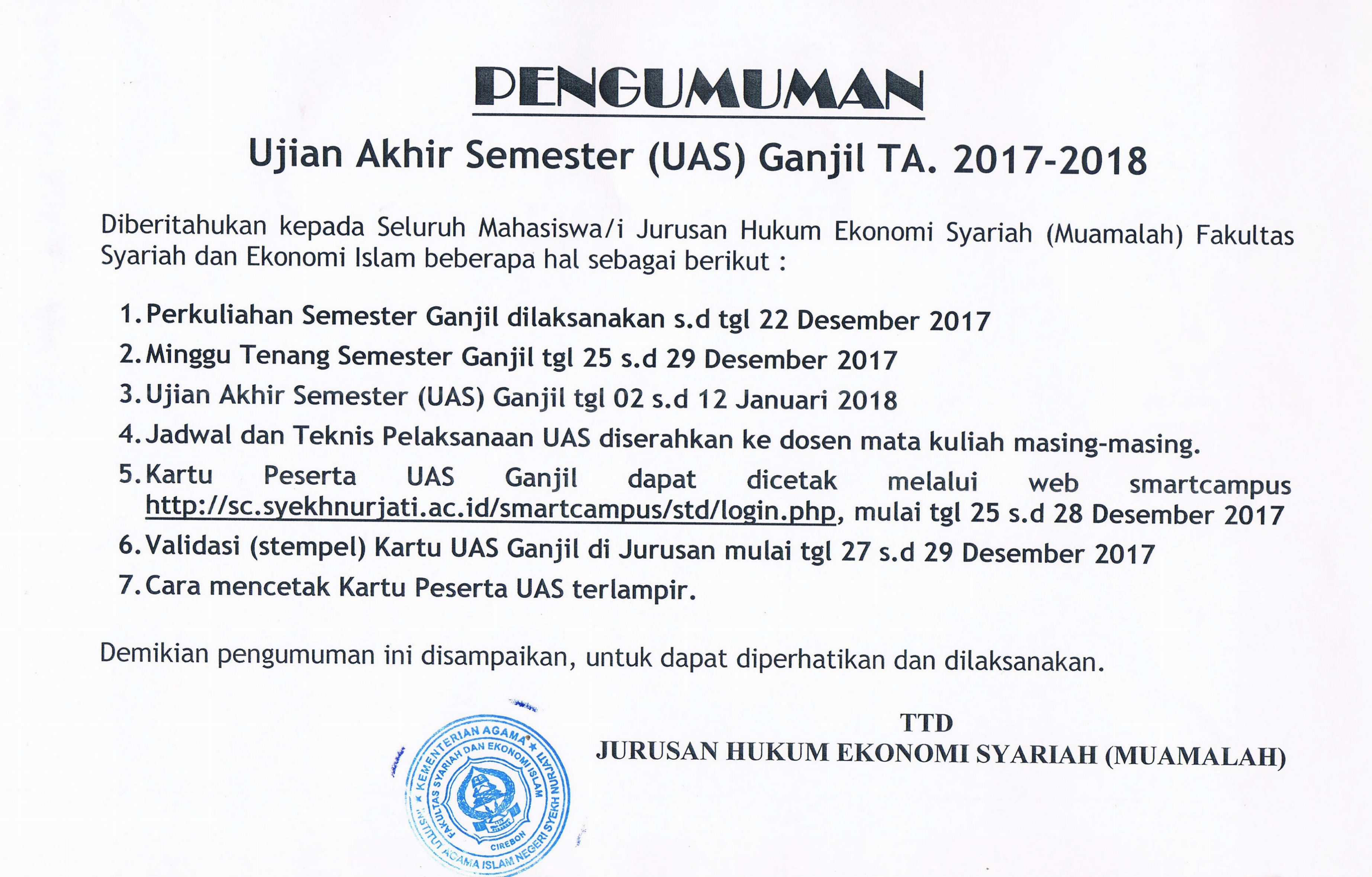 Ujian Akhir Semester Ganjil