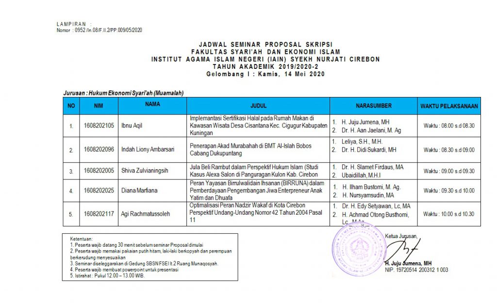 Seminar Proposal Gelombang I