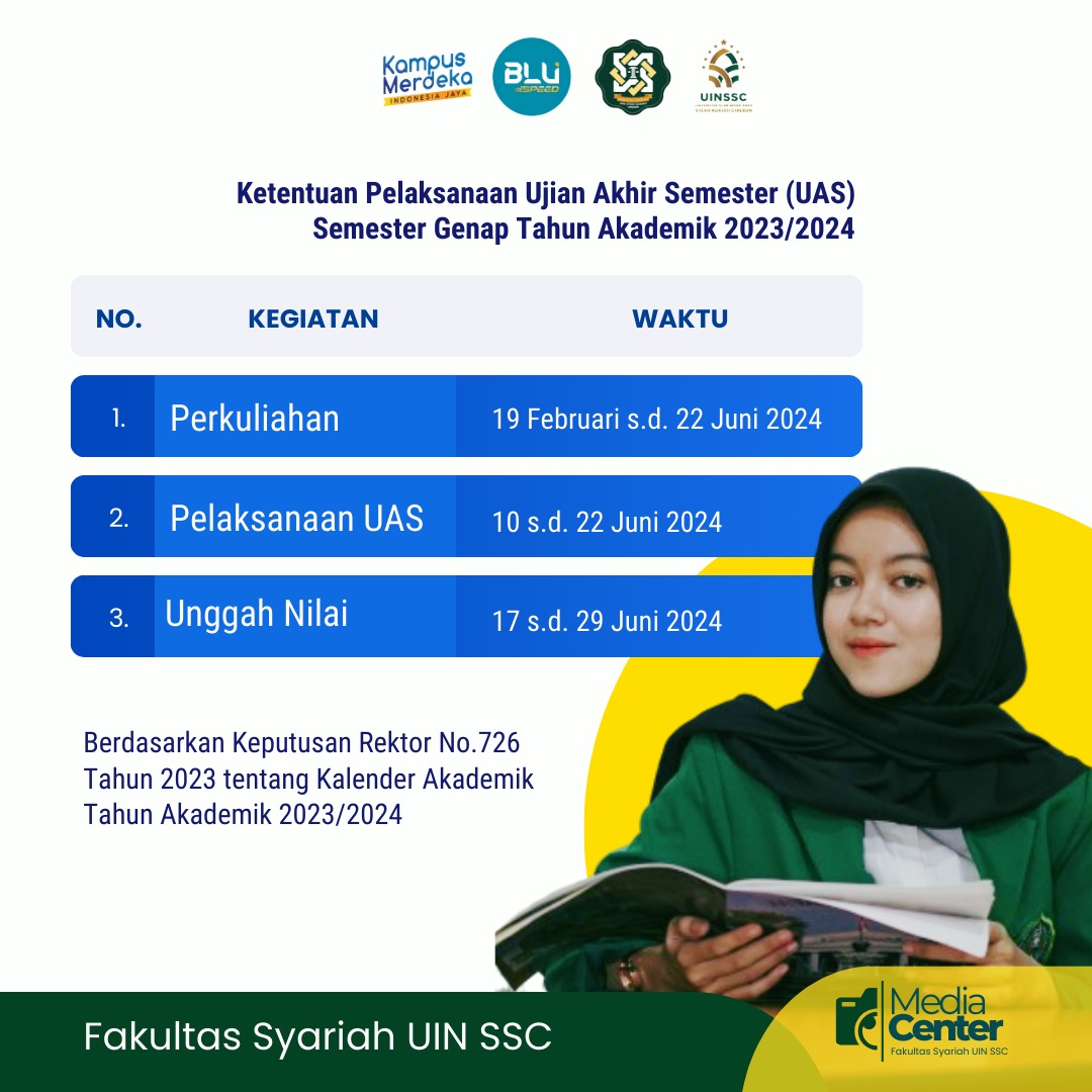 Ketentuan Pelaksanaan Ujian Akhir Semester (UAS) Semester Genap Tahun Akademik 2023/2024